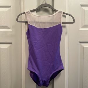 Yumiko Meagan mesh purple leotard